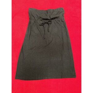BASIC BLACK BEACH Ambience Apparel Strapless T-Shirt Dress Size L Cotton Blend